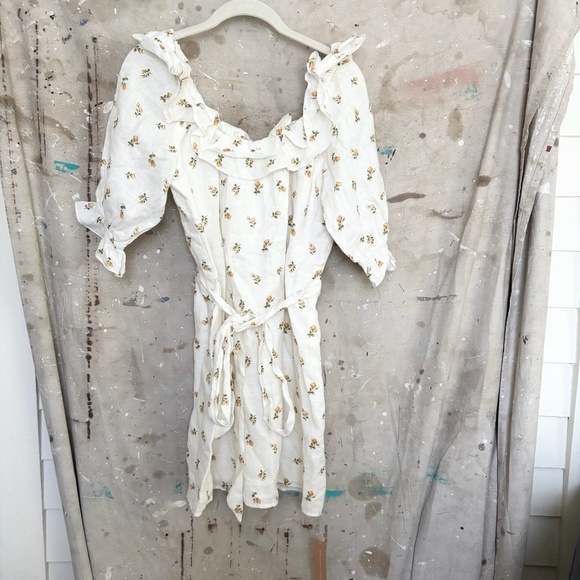 Reformation Indio Linen Floral Mini Dress - Picture 2 of 6